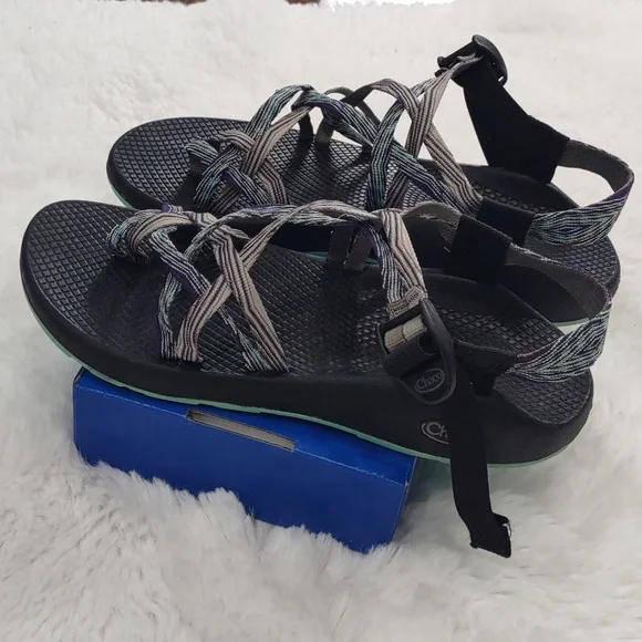 Chaco , Size W10,Black and Gray Strappy Sandals - Picture 13 of 16